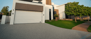 allee garage parking resine devant