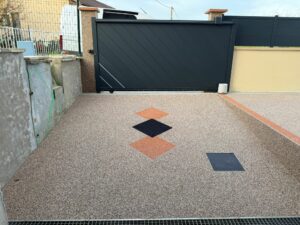 Motif géométrique résine